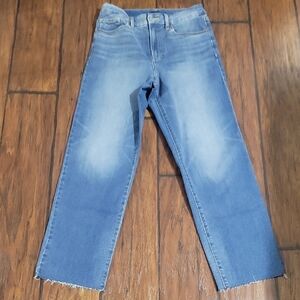 Express Straight Ankle High Rise Flexx Hyper Stretch Jeans